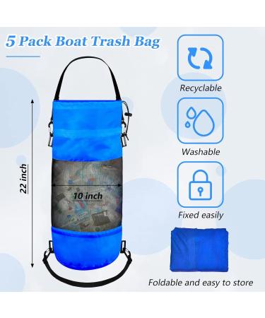 5 Pack Portable Boat Trash Bags - Reusable Mesh Can, Storage Container - Pontoon, Marine, Kayak, RV, Camping Accessories - Gifts for Men and Women - 5 Colors - Buy Online on GoSupps.com