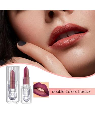 Matte lipstick for women matte lip gloss - Lip pencil for women - Non-sticky dual-color lip gloss long-lasting moisturizing lipstick for healthy-looking lips - Buy Online on GoSupps.com