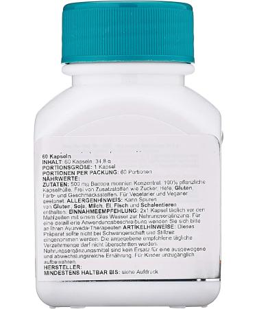 Himalaya Bacopa (Brahmi) - Brain Support & Mental Focus | 60 Capsules - Boost Cognitive Function & Clarity - Buy Online on GoSupps.com