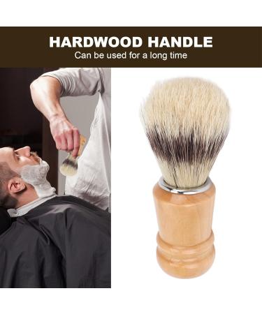 Premium Men's Shaving Brush with Wooden Handle | Wet Shaving Safety Razor for Beard Care & Hairdressing Salon - Buy Online on GoSupps.com