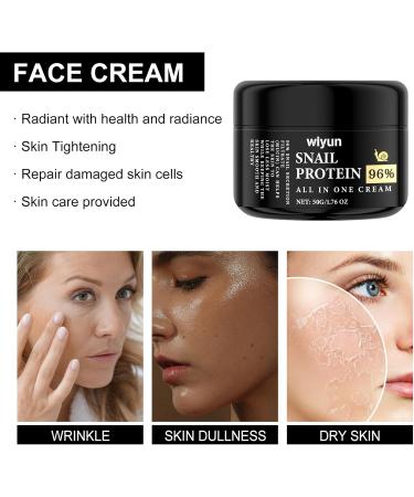 Snail Mucin Moisturizing Cream 96% Lifting And Firming Cream With Snail Collagen Repair Cream Snail Mucin 96% Nourishing Moisturizing And Anti-Aging (8pcs) - Buy Online on GoSupps.com