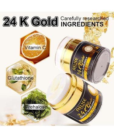 AILKE BOOST LUSTER AILKE 24K Gold Perfect Flawlessly Face Cream Whitening Reduce Blemishes Melanin Improve Dull Skin With Glutathione Vitamin C 50ml Pack of 1 - Buy Online on GoSupps.com