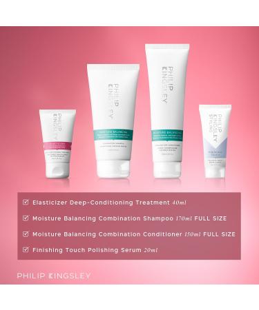 Philip Kingsley Retro Christmas Collection: Hydrating Shampoo & Conditioner Set with Elasticizer Hair Mask, Finishing Serum - Megawatt Shine & Moisture Balance - Buy Online on GoSupps.com