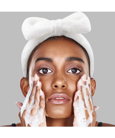 Araluky Bow Hair Band 3 Pack - Soft Microfiber Spa Headband for Women & Girls - White, Black, Gray - Buy Online on GoSupps.com