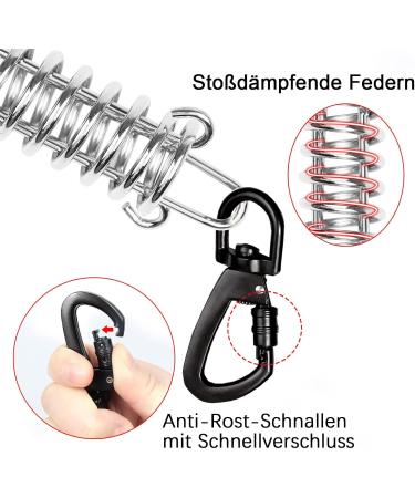 Hofleine 9m Tie Out Cable for Dogs | Shock-Damping Spring | Medium & Large Dogs | Outdoor Camping & Park Use - Red - Buy Online on GoSupps.com