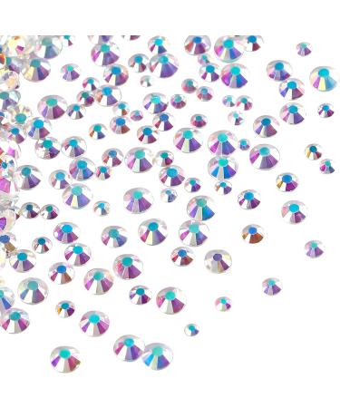 Jollin 3456pcs Flatback Rhinestones Glass Charms Diamantes Gems Stones for Nail Art 6 Size ss4 ss12 Transparent AB - Buy Online on GoSupps.com