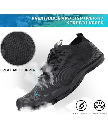 ZHR Black Aqua Shoes for Men & Women - Water Shoes Swimming & Beach Footwear (39 EU) - Buy Online on GoSupps.com