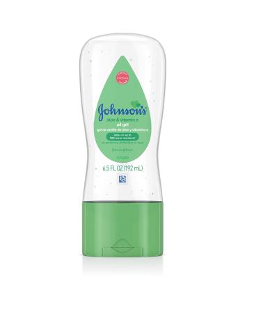 Johnson's Baby Oil Gel with Aloe Vera & Vitamin E, Hypoallergenic Baby Skin Care, 6.5 fl. oz 6.5 Fl Oz (Pack of 1)