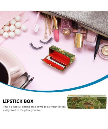 Solustre Retro Embroidery Lipstick Box - 3pcs Satin Silky Holder Case for Makeup & Jewelry Storage | Perfect Organizer for Women & Girls - Buy Online on GoSupps.com