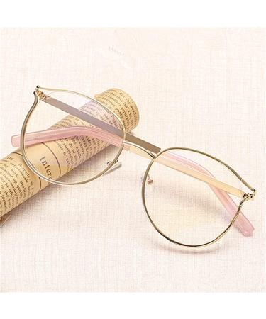 Shop Trendy Space CAT Women's Protective Reading Glasses - Cat Eye Metal Frame in Pink & Gold Pink (+2.0 & 1 Size) - Buy Online on GoSupps.com