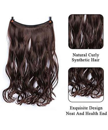 Traziewell Secret Wire Halo Hair Extensions Orange Red Long Thick Smooth Heat Resistent Fiber Curly Wavy Hair Pieces with Invisible Wire Synthetic Hair Extension for Women Lady 1024 FH001024 One Size - Buy Online on GoSupps.com