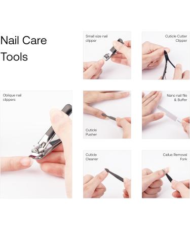 CAELYN & FRANCIS 18Pcs Manicure Set with Nail Clippers - Men and Women Nail Kit - Gift for Wife, Girlfriend, Parents - Elegant White - Buy Online on GoSupps.com