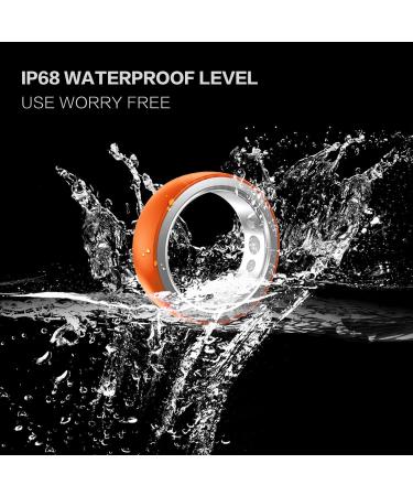 Smart Ring Health Fitness Tracker for Women & Men Continuously Records Sleep Quality Heart Rate Temperature Blood Oxygen and Pedometer Gift 11 Orange - Buy Online on GoSupps.com