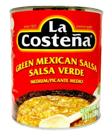 La Costena Salsa Verde 2.8kg / Mexican Tinned Salsa Verde Sauce Medium Hot Salsa Verde Dipping Sauce Large Can