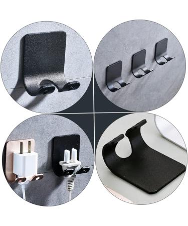 Cabilock Razor Hanger Set - 8 Pieces No Drill Shower Towel Holder Wall Suspension Hooks & Shaving Racks - Black 4.5x4cm - Buy Online on GoSupps.com