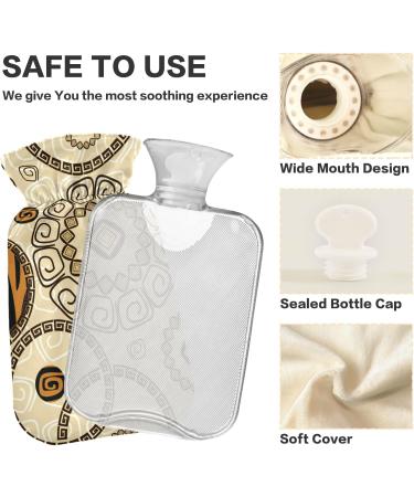 Buy Naanle Mandala Tiger Print Hot Water Bottle - 1L Heat Therapy for Back Pain Relief & Warmth | Transparent Hand & Foot Warmer International Shipping Available - Buy Online on GoSupps.com