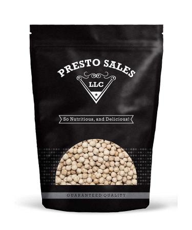 White Roasted Salted Chickpeas - Oil-Free Tasty Snack, Plant-Based Protein, Energy Boost - 5lbs Resealable Bag by Presto Sales LLC - Buy Online on GoSupps.com