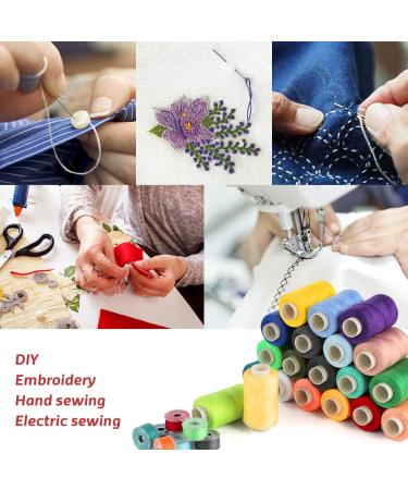 Blibly 72Pcs Sewing Thread Kit - 500 Yards Polyester Spools with Accessories - Prewound Bobbins for Hand & Machine - 36 Colors - Buy Online on GoSupps.com