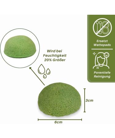 Bluefox Konjac Swam 4er Set - Organic Turmeric Facial Cleaning Sponges for Impure & Combination Skin | Yellow Peeling & Pore Cleansing - Buy Online on GoSupps.com