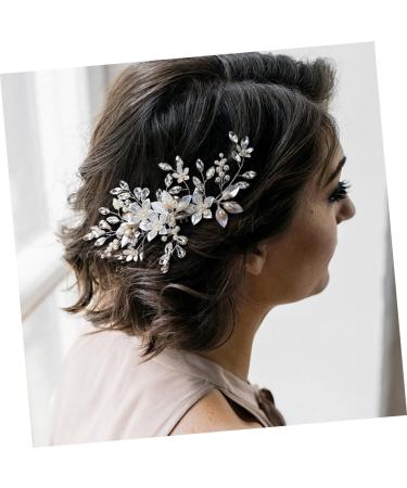 minkissy Wedding Hair Accessories Hair Clips Hair Barrettes Tiara Hair Pin Bride Hairpin Bridal Hair Accessory Girl Headpiece Bride Headpieces for Wedding Hair Comb Rhinestones Leaf Women's - Buy Online on GoSupps.com