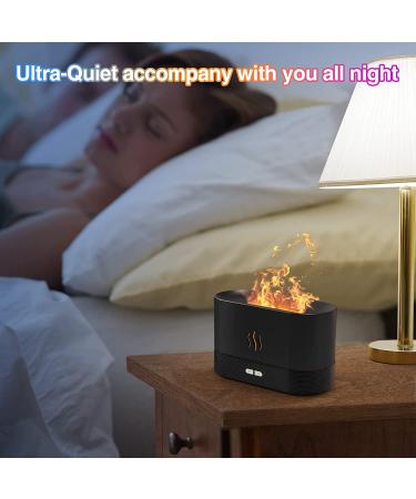 Colorful Flame Air Aroma Diffuser Humidifier | Upgraded 7 Flame Colors | Noiseless Essential Oil Diffuser for Home Office Yoga | Auto-Off Protection | 180ml (8Hours Black) - Buy Online on GoSupps.com