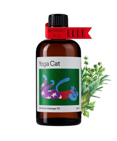 Yoga Cat natural massage oil for deep relaxation 100ml i body oil & massage oil with arnica and aloe vera i neutral massage oil oil for muscle relaxation i vegan & sustainable i made in germany