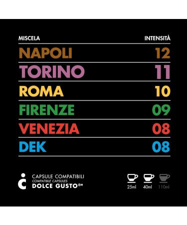 Il Caff Italiano Capsules Compatible Dolce Gusto Tasting Kit 96pcs | Compatible Dolce Gusto Capsules Tour of Italy | Nescafe Dolce Gusto Compatible Capsules Made In Italy | Frhome - Buy Online on GoSupps.com