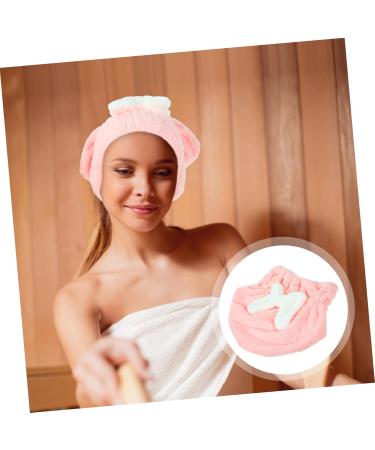 Fast Drying Healeved Shower Cap & Hair Towel - Comfortable Pink Bath Supplies for Dry Hair - Buy Online on GoSupps.com