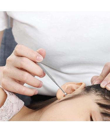 Spiral Ear Wax Pick Spoon Set with Storage Box and Cleaning Brush - Stainless Steel Ear Wax Removal Tool Kit for Adults (2PCS) - Silver - Buy Online on GoSupps.com