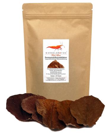 Garnelen4you sea almond leaves |20x 10-15 cm |Premium long -term feed & water treatment |Climate -neutral packaging |valuable ingredients for shrimps fish crabs snails - Buy Online on GoSupps.com