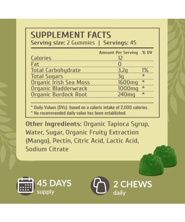 HERBAMAMA Sea Moss and Ashwagandha Kit - Bundle of 1600 mg Sea Moss with Bladderwrack & Ashwagandha Root Gummies - Vegan Non-GMO Gelatin-Free - 2 Pack - Buy Online on GoSupps.com