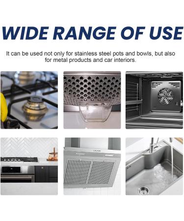 Steel Cleaning Paste Stainless Steel Clean Wax Rust Remover for Metal Magical Nano-Technology Stainless Steel Cleaning Paste Stainless Steel Cleaner and Polish (3pcs) - Buy Online on GoSupps.com