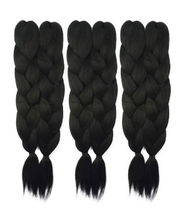 Xpression Pre-Stretched Braiding Hair 48 Inch 6 Bundles - 100% Kanekalon TZ Braid Extensions (Pack of 3) 1B - Buy Online on GoSupps.com
