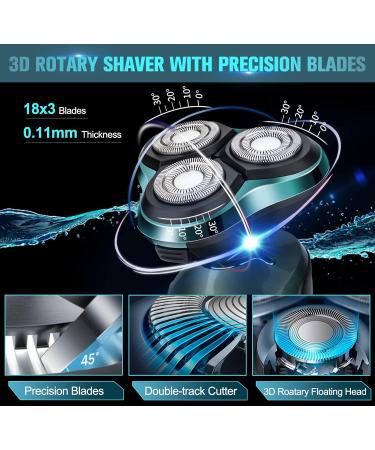 Premium Electric Razor for Men - Cordless 3D Rotary Shaver Waterproof & Rechargeable | Perfect Gift for Husband Dad Boyfriend - Buy Online on GoSupps.com
