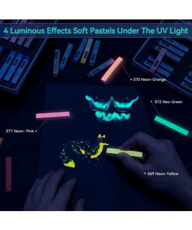 Ohuhu 72 Long Chalk Pastels Set - Soft Pastels for Artists - Includes 4 Fluorescent Colors and 6 Pastel Papers - Art Supplies for Drawing, Blending, Shading - Ideal for Adults, Kids, Beginners - Buy Online on GoSupps.com