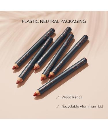 INIKA Organic Long Lasting Lipstick Crayon - Vegan Hypoallergenic Cruelty-Free Matte Lipstick & Liner Tan Nude Enriched with Vitamin E & Coconut Oil - 3g - Buy Online on GoSupps.com