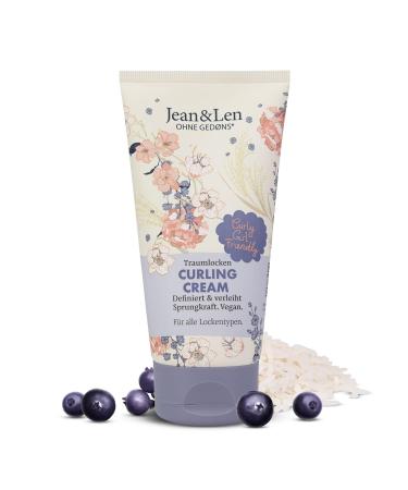 Jean & Len Traumlocken Curl Cream Rice Water & Acai Berry, All Curl Types, for Defined & Bouncy Curls, Paraben, Silicone & Sulfate Free, Vegan, 150 ml