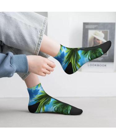 Summer Palm Tree Socks for Women & Men | Comfortable Fashionable Patterns - One Size Fits All - Buy Online on GoSupps.com