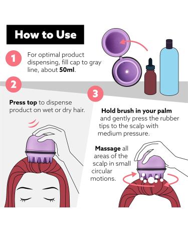 Wet Brush Exfoliating Scalp Massager - Lavender Head Start | Gentle Cleansing & Detoxifying Brush for Healthy & Strong Hair - Buy Online on GoSupps.com