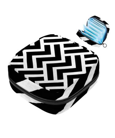 Portable women's binding-up bags menstrual cup bags feminine menstrual insert bag for teenage girls tampons for the first period black and white triangular corrugated multi-colored 09