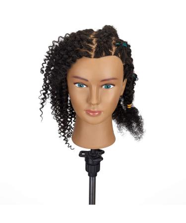 Neverland 16 Inch Afro Frisierkopf - 100% Real Hair Training Head for Hairdressers | Cosmetology Styling Dummy with Bracket - Buy Online on GoSupps.com