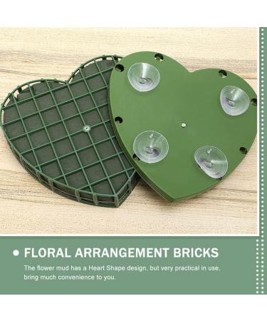 Nuobesty Heart-Shaped Flower Foam - 4 Green Floral Sponge Bricks for Wedding & Dried Flower Arrangements - Buy Online on GoSupps.com