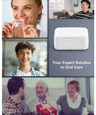 CO-Z Denture Cleaner 200ml - Compact Ultrasonic Retainer Cleaner with U-VC Light | 2 Timer Settings for Dental, Jewelry, Razor - Professional Grade - Buy Online on GoSupps.com