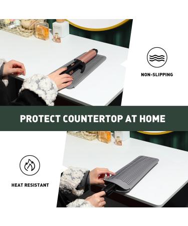 ZAXOP Heat Resistant Silicone Mat Pouch (Grey) - For Flat Irons, Curling Irons & Hot Hair Tools - Buy Online on GoSupps.com