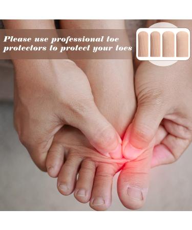 Gel Toe Caps (18 Pack) - Pain Relief for Corns, Blisters, Callus, Ingrown Toenails - Fabric Sleeve Protectors - Large & Medium Sizes - Buy Online on GoSupps.com