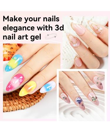 Clear 3D Sculpting Gel for Nail Art - 15ml Molding Gel for Rhinestones & DIY Nail Decoration - Buy Online on GoSupps.com