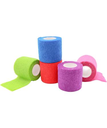Self-Adherent Bandage Wrap 2x5yd | Non-Woven Fabric Assorted Colors | Non-Sterile Box of 30 - International Shipping Available - Buy Online on GoSupps.com