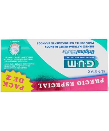 Gum Original White Pasta Dent 2 x 75ml - Premium Teeth Whitening Gel for Bright Smiles | Fast International Shipping - Buy Online on GoSupps.com