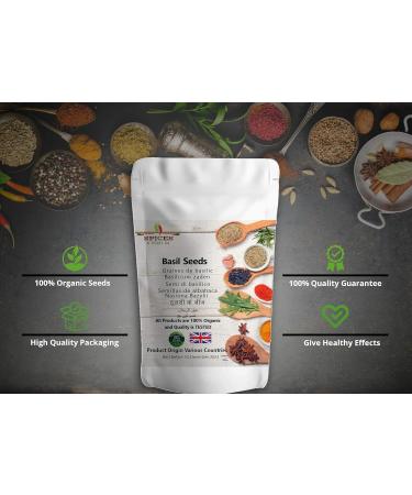 Basil Seeds Tulsi Premium Quality by Spices&herbsuk | High in Calcium Magnesium Iron | Perfect for Thickening and Stabilizing of Food Mixtures (5KG) - Buy Online on GoSupps.com