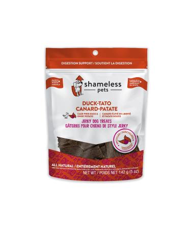 Shameless Pets Duck-Tato Jerky Dog Treats All Natural Duck Jerky Treats for Digestive Health Duck/Sweet Potato - 142 g Jerky Bites
